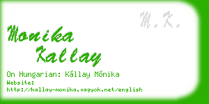 monika kallay business card