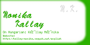 monika kallay business card